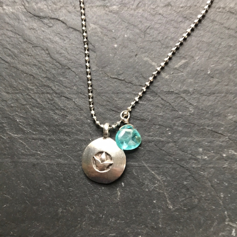 Satya Jewelry- sterling Lotus with Apatite